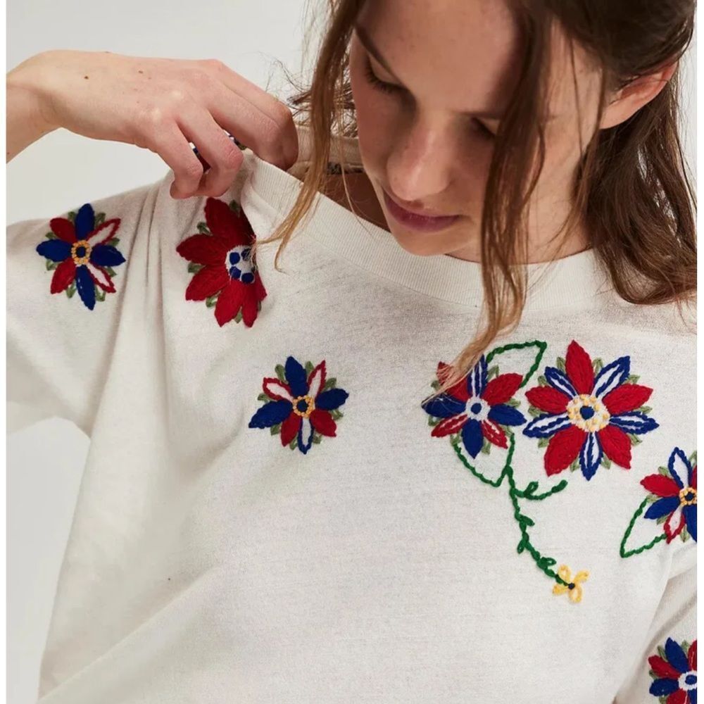 Free People Petal Stitch Tissue Tee - Picture 2 of 5